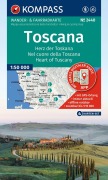 Buchcover: KOMPASS Wanderkarten-Set 2440 Toscana, Herz der Toskana, Nel cuore della Toscana, Heart of Tuscany (4 Karten) 1:50.000