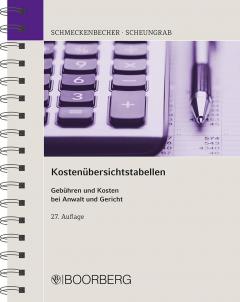 Kostenbersichtstabellen